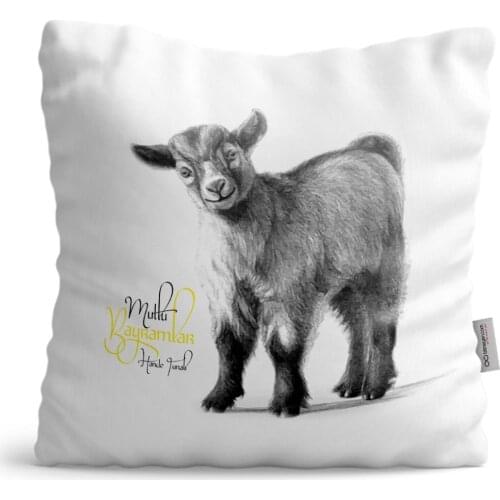 Personalized Happy Holidays Design White Satin Pillow-1