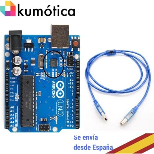 Board one with ATMEGA16U2 chip + 1,5 meter Cable, the perfect chip for Mac, Chromebook or Windows and Arduino projects