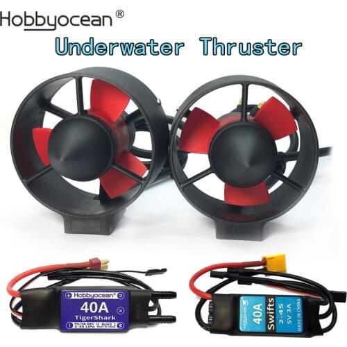 Hobbyocean Underwater Thruster 16V 300W Brushless Motor 40A ESC for RC Bait Tug Boat Nest Ship Submarin ROV Robot