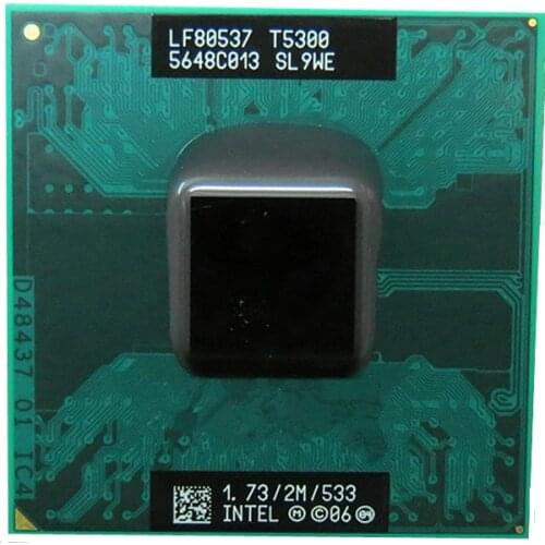 For Intel Core Duo T5300 CPU (2M Cache,1.73GHz,533MHz FSB) ,Dual-Core Laptop processor for 943 chipset