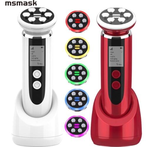 RF Beauty Device Radio EMS Mesotherapy Electroporation LED Photon Facial Lift Tighten Instrument Face Skin Care Lifting Massager