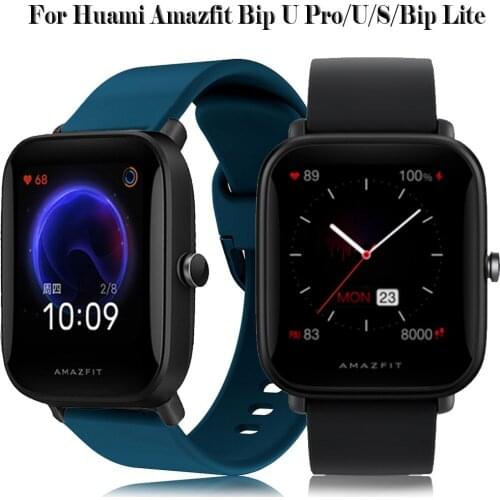 For Huami Amazfit Bip U Pro Strap Watchband Sports Silicone Bracelet 20mm Watch Band For Amazfit Bip U／Bip S／Bip Lite Wristband