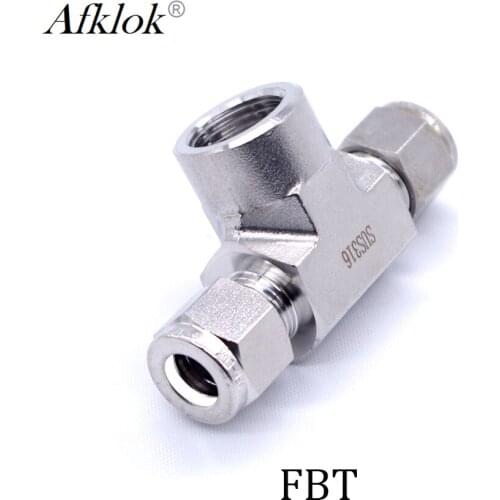 Plumbing 3 Way 3/8" Hex Stainless Steel 316 Pipe Tee Fittings Connector