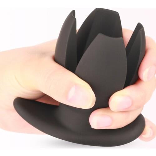 Silicone Anal Expander Hollow Butt Plug Vaginal Dilator SM Peeping Enema Tools Erotic Massager Adult Sex Toys Women Men