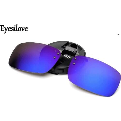 Mens Polarized Clip on Sunglasses Square Polaroid Lens Men Women Myopia Flip Up Sun Glasses Night Vision Driving Clip