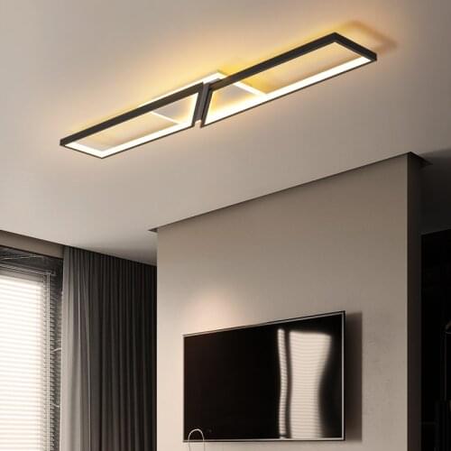 LED Office Ceiling Lamp Rectangular Modern Minimalist Meeting Living Room Lights Aisle Corridor Supermarket Strip Lighting Light