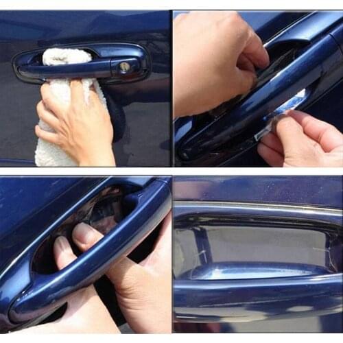 Universal Invisible Car Door Handle Scratches Automobile Shakes Protective Vinyl Protector Films Car Handle Protection 8pcs/lot