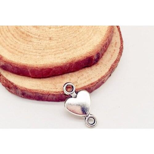 Vintage 20 pcs love heart charms couple Pendants fit DIY handmade necklace earring bracelet charms Jewelry Making