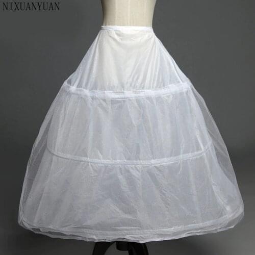 In Stock 3 Hoops Petticoats for wedding dress Wedding Accessories Free Shipping Crinoline Cheap Underskirt For Ball Gown 2021