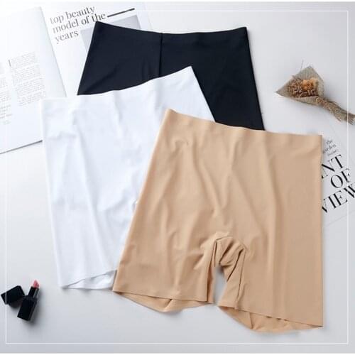 Women Safety Short Pants Summer High Waist High elasticity Ice silk Panties XL-5XL Plus Size Seamless Boxers for Women Underwear