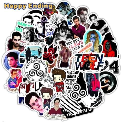 10/30/50Pcs Teen Wolf Hot American TV Series Stickers For Planner Scrapbooking Stationery Motorcycle Laptop Skateboard Sticker