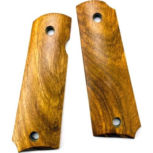 2Pieces Tactics African Rosewood Non-slip 1911 Grips High Polished Wood Grips custom Grips CNC Material 1911 accessories