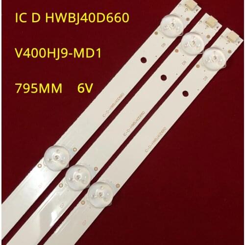 3pcs LED Backlight strip For PANASONIC TX-40ESW504B TX-40FS503 TX-40ESW504 TX-40ES500B TX-40ES400B TX-40DSU401 IC-D-HWBJ40D660