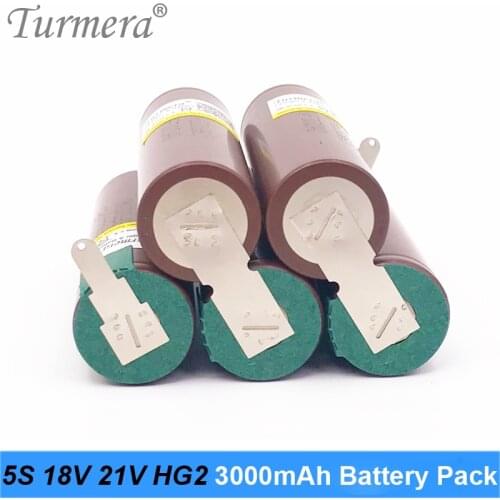 5s 18650 Battery 18v Welding 18650 HG2 30A 3000mah Battery for 18V Screwdriver Battery and Vacuum Cleaner Customized Turmera