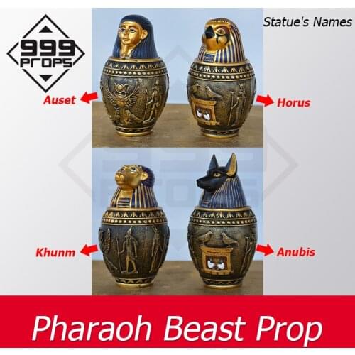 999PROPS Pharaoh beast for egypt theme place statue to right place to open lock escape room mechanism room escape kits