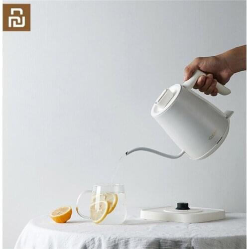 YOUPIN 0.6l Water Kettle Instant Heating Electric Coffee Pot Temperature Control Auto Power-off Protection Wired Kettle Teapot