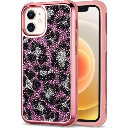 New Crystal Diamond Leopard Electroplated Case Cover For iPhone 12 11 Pro XS Max XR X 8 7 Plus SE Bling Glitter Shockproof Case