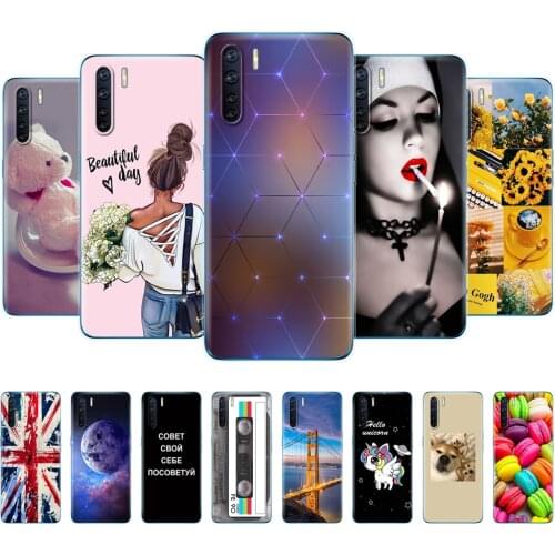 For OPPO A91 Case 6.4" Silicon Painted Soft TPU Back Phone Cover For OPPO A 91 Case CPH2001 CPH2021 Capa Protective Shell Bumper