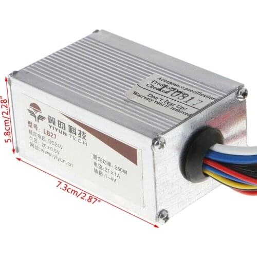 DC 24V 250W Motor Speed Brush Controller For Electric Bicycle Bike Scooter