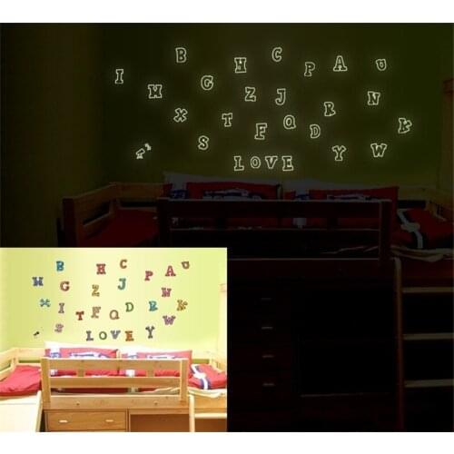 DIY Wall Sticker Quotes Luminous Stickers Fluorescent Wall Stickers For Kids Rooms Decoration Glow In the Dark Wall Stickers