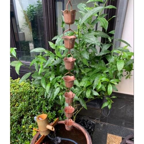 2.6m Copper Rain Bell Drainage Chain