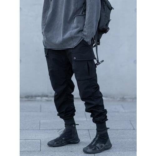 Catsstac 20fw Joggers cargo pants stretching water repellent material techwear aesthetic streetwear darkwear