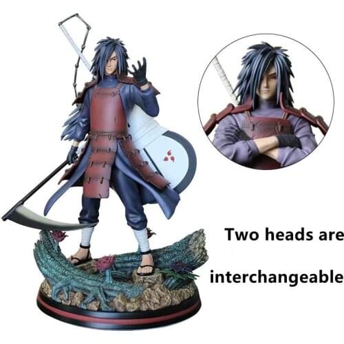 Naruto Figure 32CM Uchiha Madara RFeplaceable Uchiha Itachi Head PVC Action Anime Shippuden Vibration Stars Figurine Figma Toys