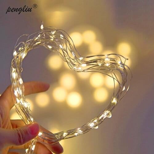 20/Pcs LED String Lights Copper Wire Night Lamp Waterproof Fairy Light 1M 2M 3M For Christmas Garland Room Wedding Decoration
