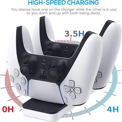 For Sony PlayStation 5 Game Controller Dual USB Fast Charging Dock Station Stand Charger for Play Station PS5 Joypad Joystick