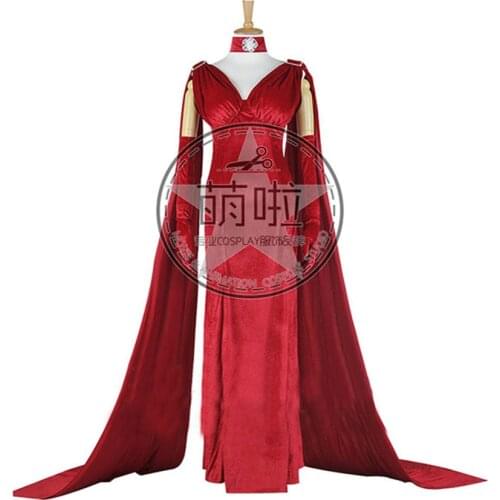 Once Upon a Time in Wonderland Red Queen Cosplay Costume Once Upon a Time Evil Queen Red Cosplay Dress Custom Made L320