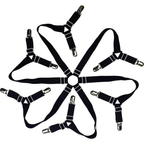Bed Sheet Clip Sheet Strap Bed Sheet Clip 3 Way 6 Sides Adjustable Elastic And Firm Suitable For All Round And Square Mattresses