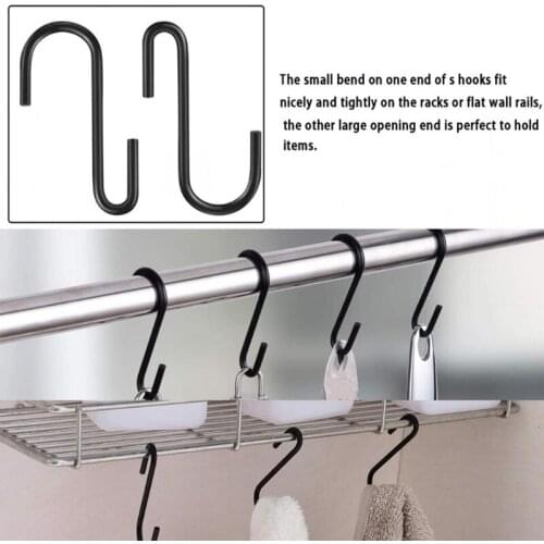10pcs S Shape Hooks Hanging Hooks Heavy Duty Hangers for Hanging Clothes Closet Rods Pans Pots Plants Bags Towels for Kitchen