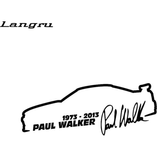 Langru Paul Walker Fast And Furious Fashion Car Styling Car Sticker Vinyl Decoration Jdm