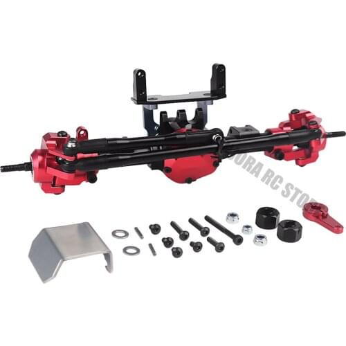 Metal RC Car Front/Rear Axle with Protective Cover for 1/10 RC Rock Crawler Axial SCX10 II 90046 90047 Upgrade Part