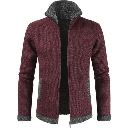 2020 New Brand Winter Clothing Mens Wool Jackets Solid Slim Fit Thick Wool Jacket Men Stand Collar Zipper Warm Coats Men