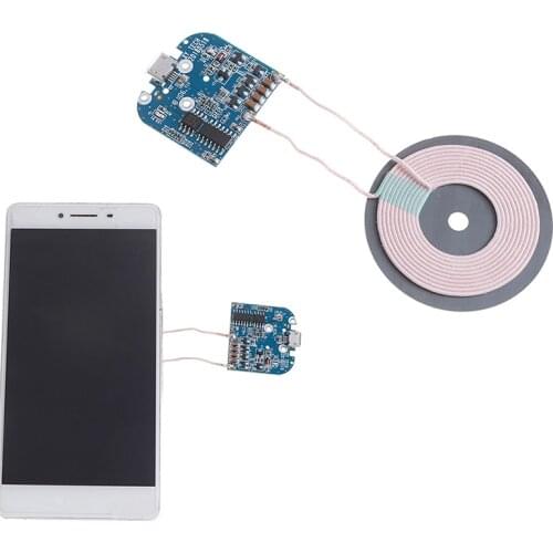 1pc 2019 new Portable 5W Qi Fast Charging Wireless Charger PCBA DIY standard Accessories transmitter module coil circuit board