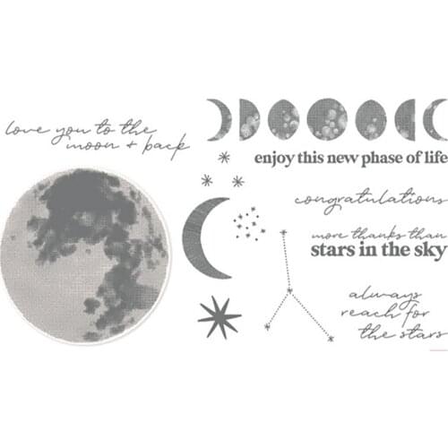New Arrival 2021 Planet Moon Stamps And Dies Scrapbook Dariy Decoration Stencil Embossing Template Diy Greeting Card Make Albums