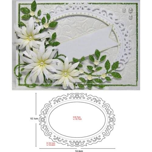 Oval Background frame metal cutting dies stencil dies for DIY dies scrapbooking embossing die cut paper card making craft dies