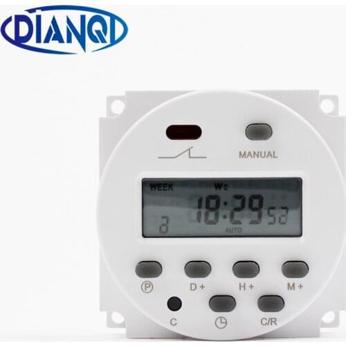 CN101A AC 220V 230V 240V Digital LCD Power Timer weekly 7days Programmable Time Switch Relay 8A TO 16A TIMER 10A CN101 mini