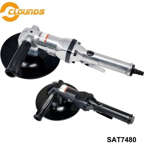 SAT7480 Hight Quality Pneumatic Grinder 4500rpm Pad Size 7" High Speed Air Polisher Sander