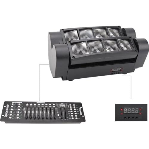 Eight Eyes RGBW Mini Moving Head Beam Light Sound Activated Disco Stage Light for Parties UK