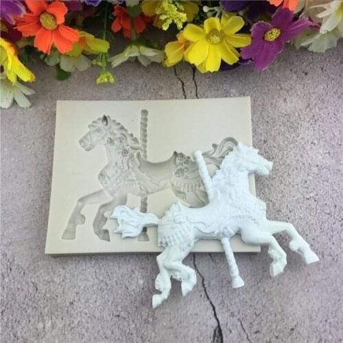 Carousel Shape Silicone Mold Cake Fondant Mold Cake DecoratingTool Kitchen Supplies
