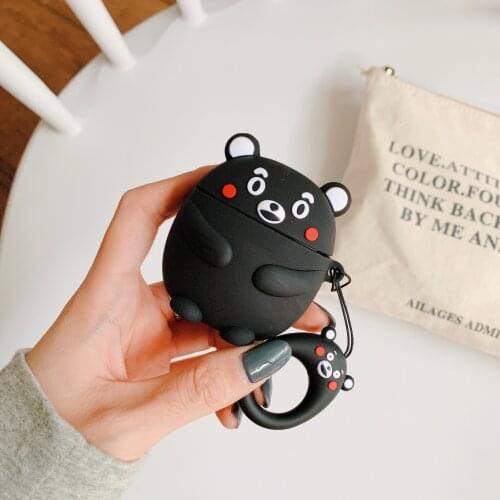 Bear Silicone Earphone Case For Apple Airpods Shockproof Cover For AirPods 1 2 Cases Earphones Protective Case for airpod