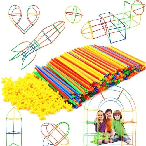 Straw builder STEM building toy -100-700 pieces of interlocking plastic educational toy engineering blocks-building blocks