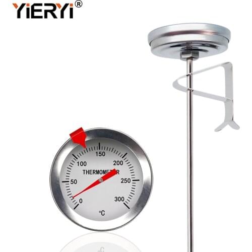 Yieryi Instant Read Food Thermometer Cooking Food Kitchen BBQ Fried Temperature Sensor Meter Stainless Steel 150mm/300mm Probe