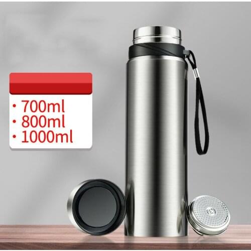 Stainless Steel Thermos Bottle 1000ml Business Vacuum Flask Travel Portable Thermos Insulated Bottles 700/800/1000ml