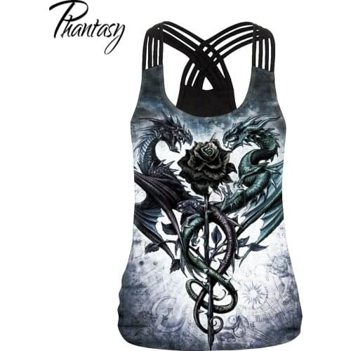 Phantasy 2021 New Anime Tank Tops Summer Casual Sports Fitness Sleeveless Vest Fashion 3D Printed Womens Clothing Loose Vest