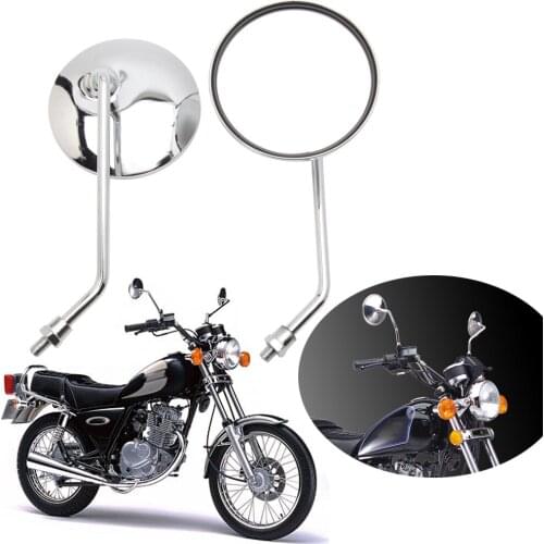 10mm Motorcycle Rearview Mirror Scooter BackSide Mirrors Chrome Electric Car Reflective Universal For Honda Shadow Suzuk