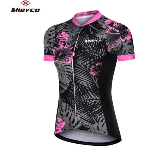 Flowers Design Women Cycling Jersey Short Sleeve Racing Sport MTB Bike Jersey Cycling Shirt Pro Team Bicycle Clothing Maillot