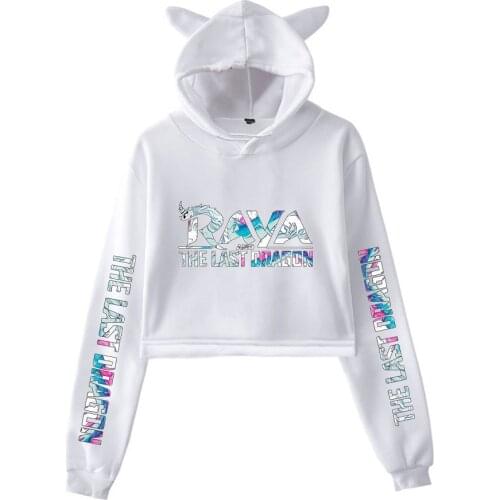 High Quality Anime Raya and the Last Dragon Cat ear Hoodies Girl Tops Women Pullover Sweatshirt Personality Sexy Clothes Cutey